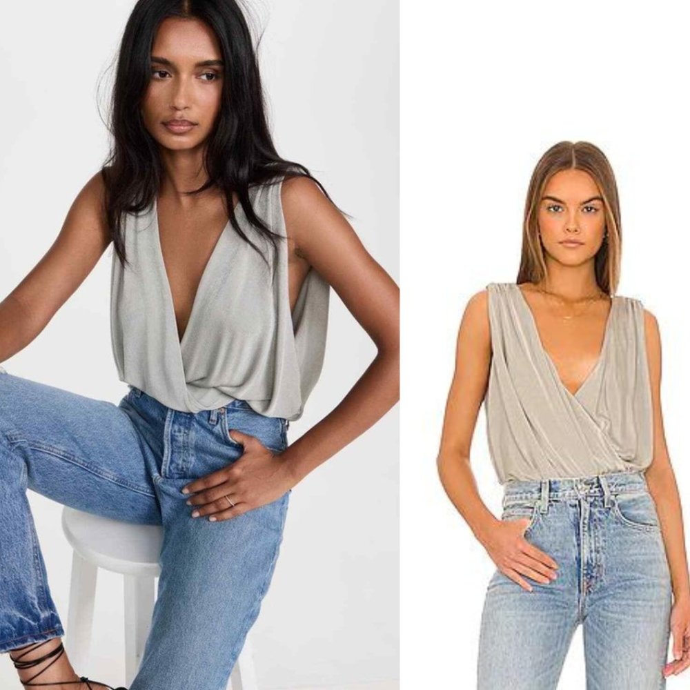 NWT Free People  Night Owl Bodysuit Size Grey Small